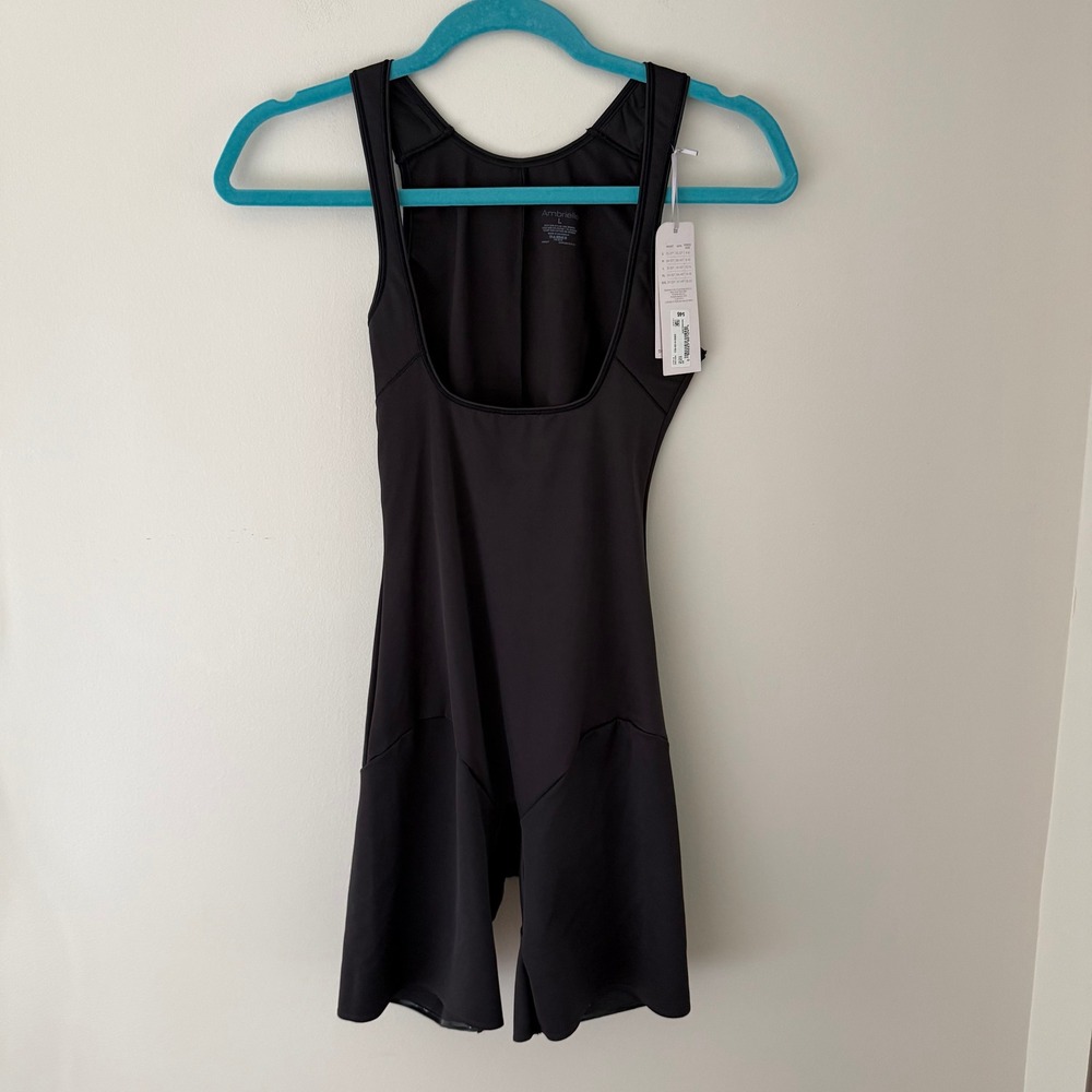 Ambrielle Black Firm Control Torsette Thigh Slimming‎ Shapewear Bodysuit NWT